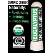 Nasal Inhaler Aromatherapy Eucalyptus - USDA Certified Organic - Made with Organic Essential Oils 0.7 mL by PrevenAge Made in USA / Fast Shipping