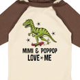 thumbnail image 4 of Inktastic Mimi and PopPop Love Me Dinosaur Boys Long Sleeve Baby Bodysuit, 4 of 5