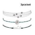 thumbnail image 4 of Qarigey 3 Pieces Waxed Mountain Bracelet Simple Rustproof Alloy Accessories DIY Exquisite Bangle Jewelry Craft Climbers Chains Type1 NO1, 4 of 6