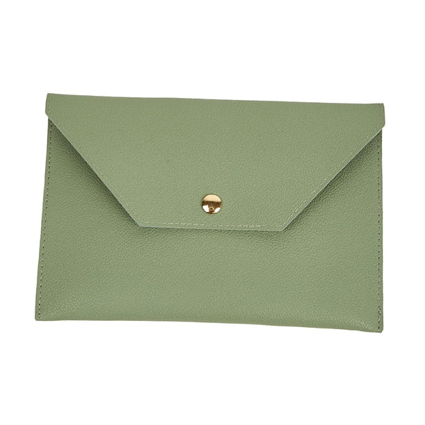 Bolsas organizadoras de maquillaje, tipo sobre, tipo cartera, tipo clutch, para mujer, para brochas de maquillaje. Verde