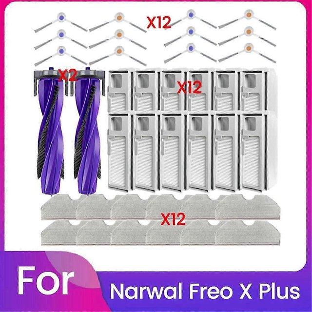 Suitable for 38PCS Robot Vacuum Parts Main Roller Side Brush Filter Dust Bag Mop Cloth Accessoriessi xi