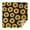 Black Yellow Sunflower, variant on White Butterfly Bee Sunflower Pattern Square Tablecloth,Waterproof Square Table Cover,Wipeable Spillproof Washable Table Cover for Home Kitchen Party Decor 42"X42"(107x107cm)