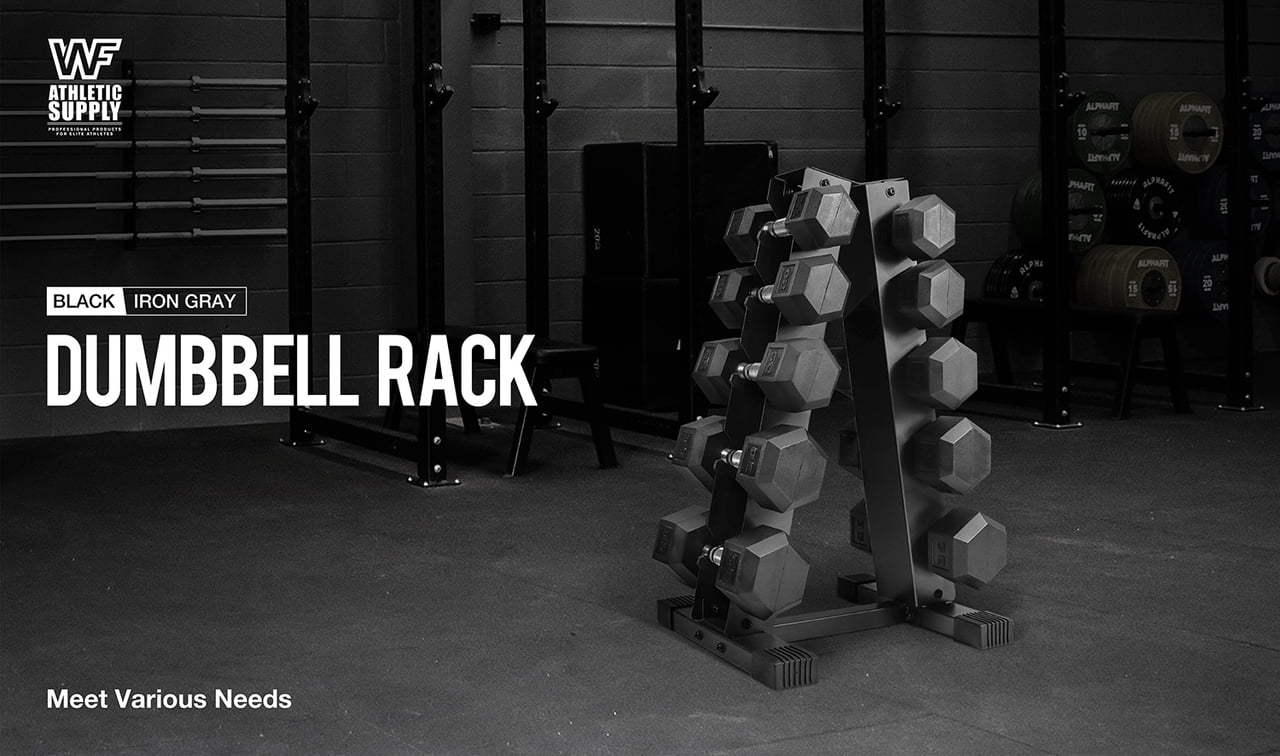 WF Athletic Supply Heavy Duty A-Frame Dumbbell Storage Rack, Steel Dumbbell Holder, Dumbbell Stand & Weight Racks for Home Gym Dumbbell Storage, RACK ONLY, Sizes Option Available