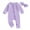 Purple, variant on Bagilaanoe Newborn Baby Girl Boys Jumpsuit Ruffle Long Sleeve Bodysuit Headband 3M 6M 12M 18M Infant One Piece Romper