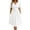 White, variant on PBFRDSJ Bridesmaid Dresses for Wedding Elegant V Neck Flowy A Line Dress Womens Midi Length Pleated Puff Sleeve Modest Long Sundress