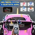 thumbnail image 5 of 2 Seats 24V Electric Car for Big Kids, Licensed Ford Bronco Raptor Powered Ride On Car with 4 Wheels Spring Suspension, Parent Remote Control, 24V Ride On Toys for Ages 3-8 Boys Girls Gifts, Pink, 5 of 8
