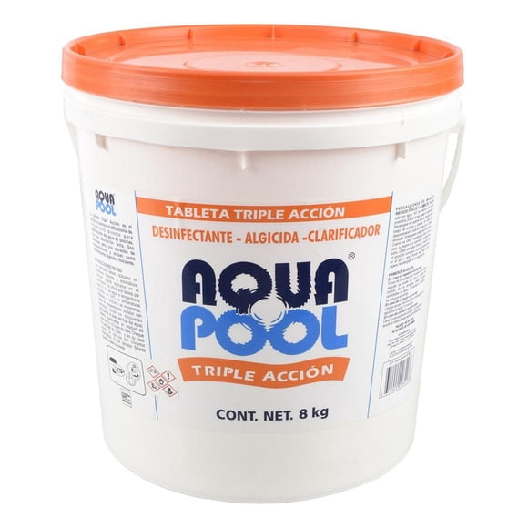 Tabletas Desinfectante Aqua Pool Triple Acción 8Kg