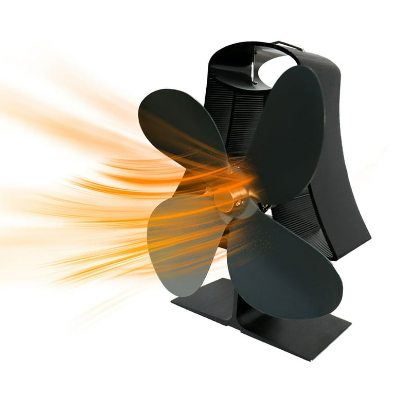 SuoKom Stove Fan Wood Stove Fans Fireplace Fan Heat Powered Fan With 4  Blade - Walmart.com