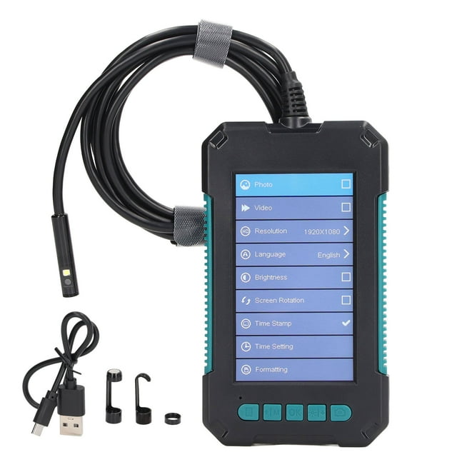8mm Lens Digital Endoscope 4.3in IPS Screen Industrial Inspection Camera with LED Light DC 5V 10 Meter / 32.8ft