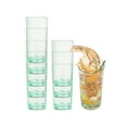 thumbnail image 2 of Restaurantware-2 Ounce Shot Glasses, 100 Round Incline Cups - With Seagreen Finish, Disposable, Plastic Shot Glasses, For Serving Samples At Wedding Banquets And Catered Events, 2 of 11