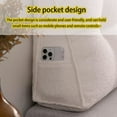thumbnail image 4 of Bed Cushion Backrest with Headrest, with Side Compartment & Removable Washable Cover, Back Cushion Bed Wedge Headboard Cushion, Back Support Cushion, 4 of 7