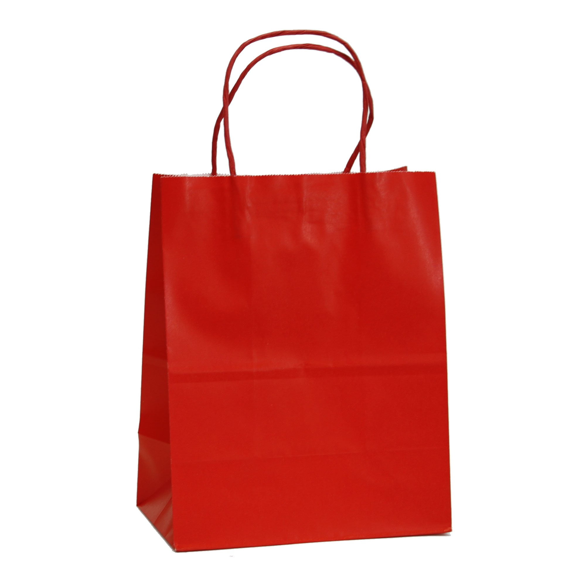 12 CT Medium Red Kraft Bags, Biodegradable, FOOD SAFE INK & PAPER Kraft