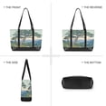 thumbnail image 6 of FORMRS Canvas Laptop Tote Bag for Women with 15.6" Computer Compartments Shoulder Handbag, Beige Mountain, 6 of 7