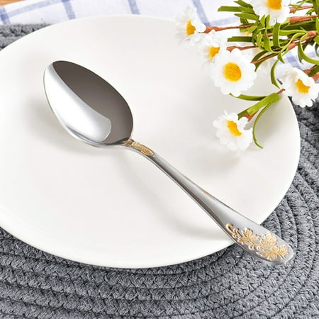 

WANYNG Set Stainless Steel Upscale Dinnerware Flatware Cutlery Fork Spoon