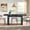 Black, variant on Modern Vertical Reeded Wood Plinth-Base Dining Table - 68 Inch - Black