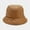 Camel, variant on New Winter Bucket Hat PU Lattice Solid Matte Fisherman Cap Fashion Warm Panama Hat Casual Outdoor Sunscreen Sun Cap for Women