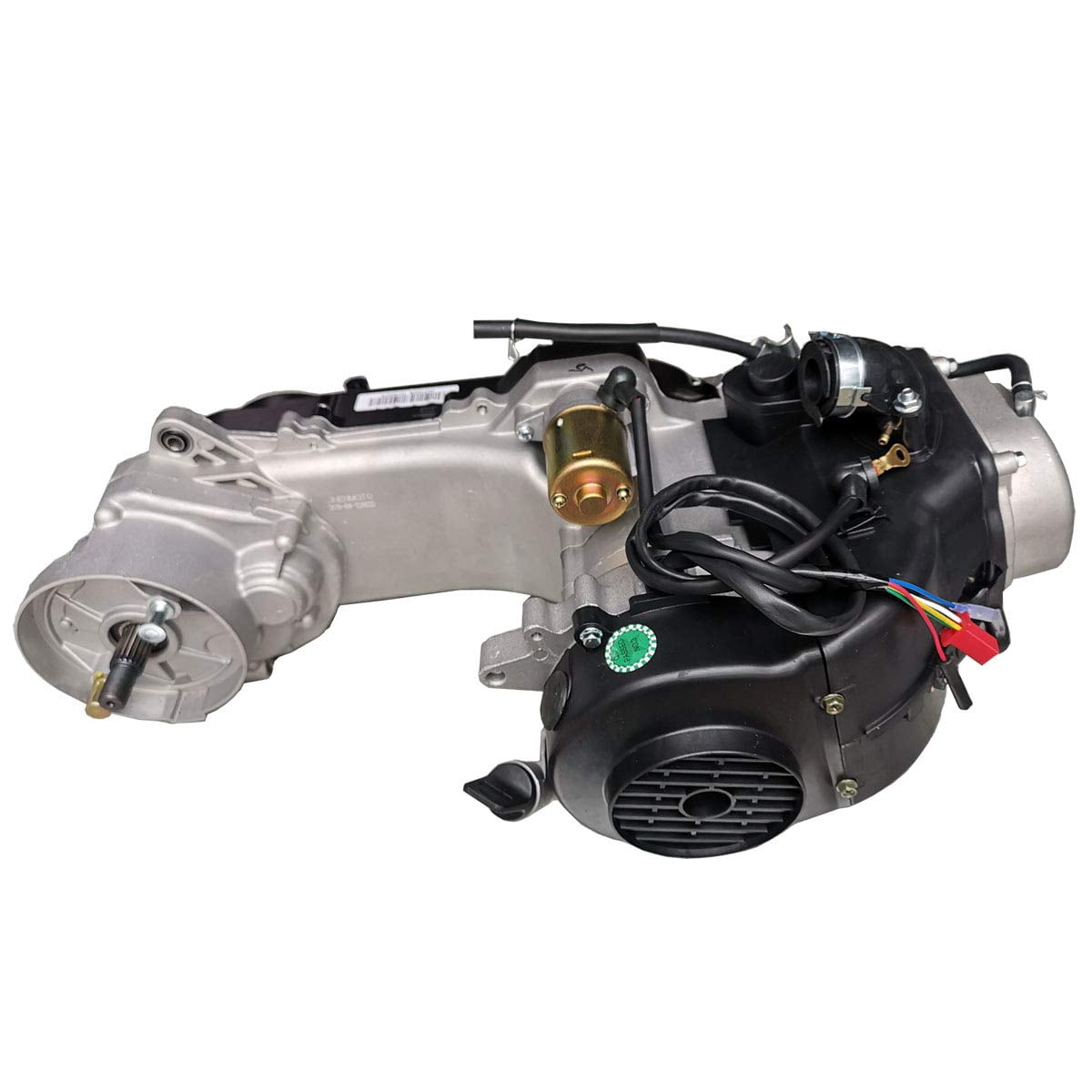 X-Pro 50cc GY6 Moped Engine, 4-Stroke, Electric/Kick Starter, CVT Transmission, Black Cover