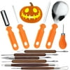 Ixir Halloween Pumpkin Carving Kits, 11-Pcs Professional Pumpkin Cutting Supplies Tools with Carrying Case Stainless Steel Jack-O-Lanter Carving Knife for Halloween Decoration