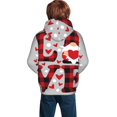 thumbnail image 6 of Kll Unisex Kids Boys Girls Hooded Pocket Pullover Hoodies-Buffalo Plaid Love And Gnome, 6 of 9
