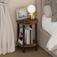 thumbnail image 2 of Furinno TURN-N-TUBE 2-Tier Round Tall Narrow Open Shelf Nightstand Amber Pine, 2 of 4