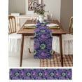 thumbnail image 4 of Table Runner 70 Inches Long for Kitchen Dining, Purple Green Flowers Dresser Scarf Farmhouse, Dining Table Decorations for Wedding/Parties, Watercolor Vintage Botanical 13 x 70 In, 4 of 9