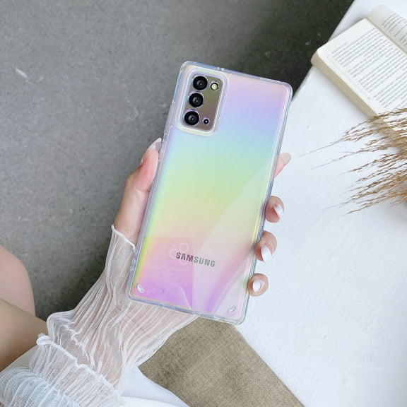 Allytech Colorful Design Case for Samsung Galaxy S24, Ultra Slim Fit Lightweight Shockproof Anti-Scratch Phone Cases Covers for Galaxy S24 - Clear