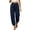 Navy, variant on Oksale Womens Casual Ankle Pants with Pockets Petite Elastic Waisted Bottom Pants Loose Straight Leg Vacation Pants Beige S
