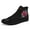 FN024-25023182-10B, variant on Men's Gothic Rose & Dagger Print Lace-Up Ankle Boots, Lightweight Sneaker-Style with Dagger-Heel & Red Rose Design, Round Toe for Casual, Outdoor, Gym, Breathable Fabric Upper Shoes