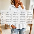 thumbnail image 2 of Lutiedan Womens Peplum Hoodies Half Zip Lantern Long Sleeve Baggy Sweatshirts Ruffle Hem Casual Hooded Pullover Tops S-3XL,White, 2 of 6