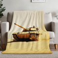 thumbnail image 3 of Reality Tank Desert Blanket Twin 50" x 60" Tear Resistance Machine Washable, Warm Soft Comfortable Skin Friendly Yellow Flannel Blanket for Bedding Sofa and Travel, 3 of 7