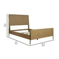 thumbnail image 5 of Sea Wood Queen Size Bed with Woven Cane Design Open Panel 4 Slats Brown, 5 of 5