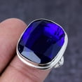 thumbnail image 2 of Natural London Blue Topaz Gemstone Handmade 925 Sterling Silver Ring Size 9, 2 of 2