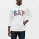 thumbnail image 1 of Sudadera GAP Logo Fleece Hoodie Blanca Talla XL, 1 of 2