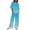 Sky Blue, variant on Kaemgyyd Plus Size Two Piece Outfits for Women Oversized Crew Neck Tops and Wide Leg Loose Long Pants Tracksuit with Pockets
