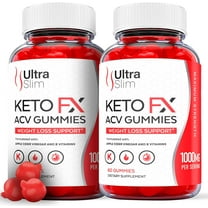 (2 Pack) Ultra Slim Keto FX Keto ACV Gummies - Apple Cider Vinegar Supplement for Weight Loss - Energy & Focus Boosting Dietary Supplements for Weight Management & Metabolism - Fat Burn - 120 Gummies