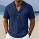 thumbnail image 2 of Top Casual Suelto de Lino de Color Sólido para Deporte Y Vacaciones Al Mar, 2 of 6