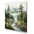 thumbnail image 2 of Designart "Green Pine Tree magic Guardians I" Floral Canvas Print, 2 of 5