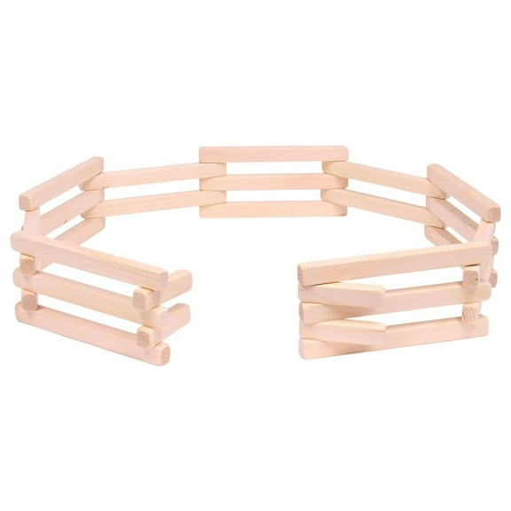 Drevy Wooden Folding Corral Fence Toy, 68" Long