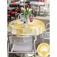 thumbnail image 5 of Outdoor Tablecloth with Umbrella Hole for Patio/Picnic/Party/Camping, Yellow Palm Leaves Coastal Waterproof Table Cloth Round Cover Washable, Summer Tropical Botanical Boho (Dia 60"), 5 of 9