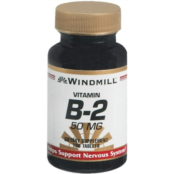 Windmill Vitamin B-2 50 mg Tablets 100 Tablets (Pack of 3)