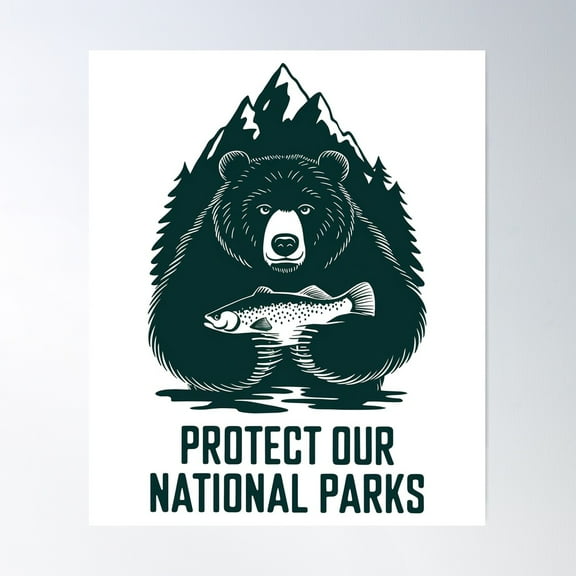 Protect Our National Parks Poster Wall Art, Modern Wall Decor For Living Room Bedroom, 8x12 UNFRAMED