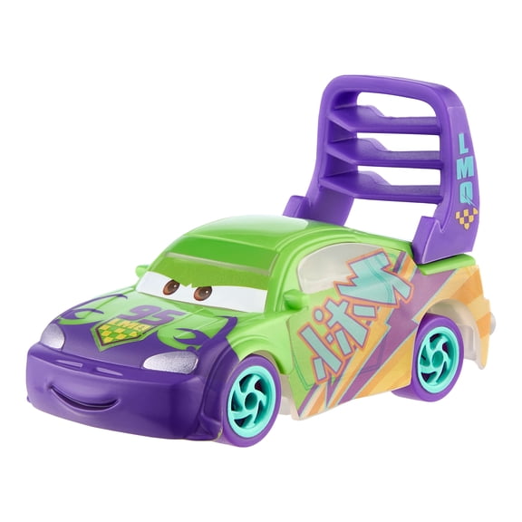 Disney and Pixar Cars 1:55 Scale Toy Vehicle with Colorful Light-Up Features (Styles May Vary)