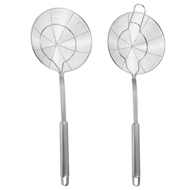 2 piezas Cuchara de pasta de metal Filador de araña inoxidable Food Food Food Colander Pasta Spoon