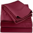 thumbnail image 4 of Alive Pixels Fitted Sheet Wine Solid 100% Cotton 1-Pc 10" Inch Pocket 410TC (Queen, Wine), 4 of 5