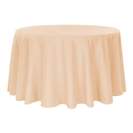 

1 Pc Round Polyester 132 Tablecloth - Champagne For Weddings Trade Shows Showrooms Events