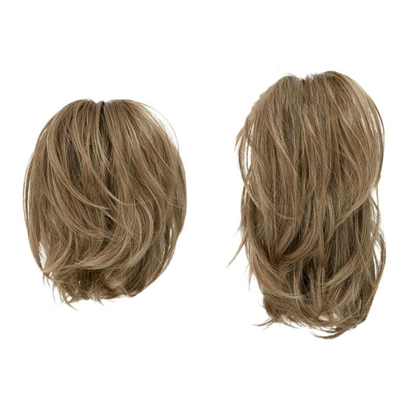 Natural Hair Piece with Bendable Wire - Messy Bun Clip for Women Easy-to-Use 8 Inch Extension for Straight Hairstyle