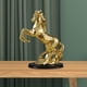 thumbnail image 4 of de caballo, estatua de resina de caballo con de , escultura moderna para decoración de escritorio, adecuada para el hogar, neg oro Macarena Caballo estatuilla escultura, 4 of 7