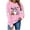 Pink, variant on Oalirro Halloween Sweatshirt Fall Long Sleeve Funny Ghost Crewneck Spooky Raglan Graphic Pullover Shirts