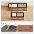 thumbnail image 4 of EDX 30" Storage Ottoman, Foldable Multi-Functional Footrest, PU Leather, 350lbs Load Capacity for Bedroom, Brown, 4 of 7