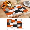 thumbnail image 6 of Burnt Orange Black Grey Placemats Set of 4 Modern Geometric Abstract Place Mats Indoor Wipeable Table Mats Washable Cloth Dining Table Placemats for Kitchen Holiday Party Home Decor 13x19 Inch, 6 of 9
